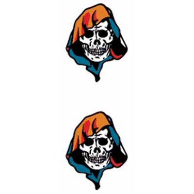 タトゥーシール ドクロ頭巾