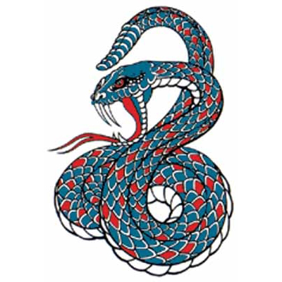 タトゥーシール 青蛇(小)