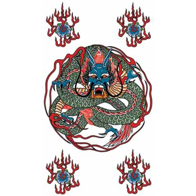 タトゥーシール 火炎龍