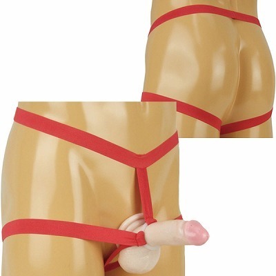 パワーリング付き太もも固定ダブルバンド レッド