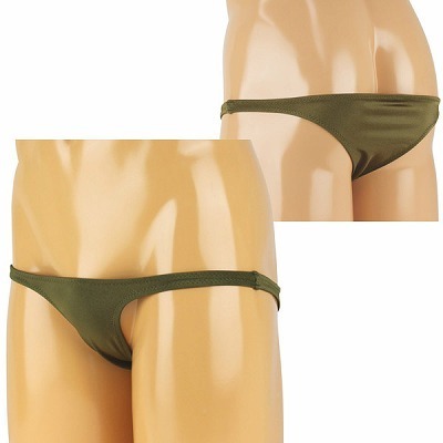 メンズ 2wayストレッチ光沢極小ハーフバック グリーン