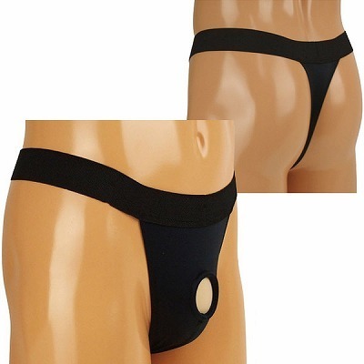 シリコンリング内蔵 太ゴムTバック ブラック