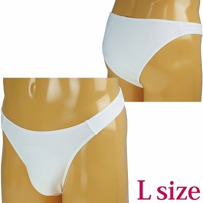 メンズ 消臭ロイカ生地2wayストレッチハーフバックL ホワイト