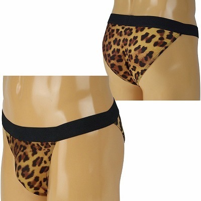 メンズ 2wayレオパード太ゴムフルバック イエロー