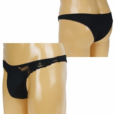 レース&ストレッチコンビフルバック(フルシーム) ブラック