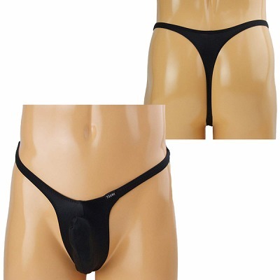 メンズ 2wayストレッチ上向きもっこりTバック ブラック