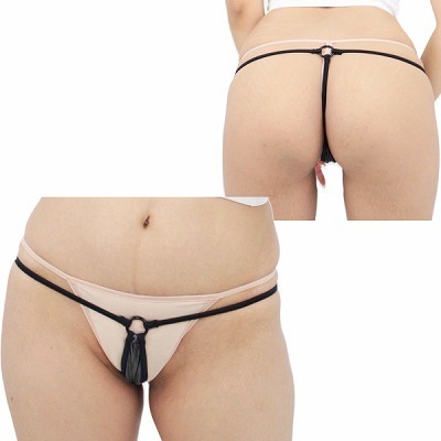 光沢黒パイピング前開きGスト ブラック