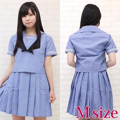 ミッションスクール系高校のセーラー服(夏服) M