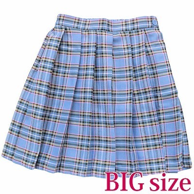 チェック柄プリーツスカート BIG