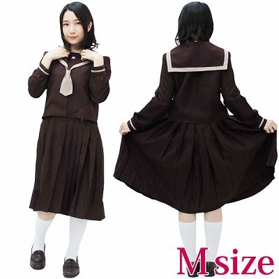 市立中学校のセーラー服(冬服) M