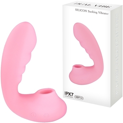 <吸うやつ>噂の吸引バイブ SILICON Sucking Vibrator (ピンク)