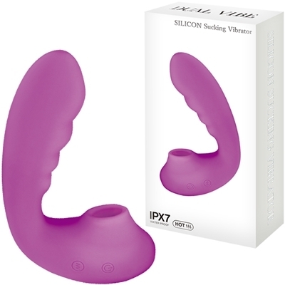 <吸うやつ>噂の吸引バイブ SILICON Sucking Vibrator (パープル)